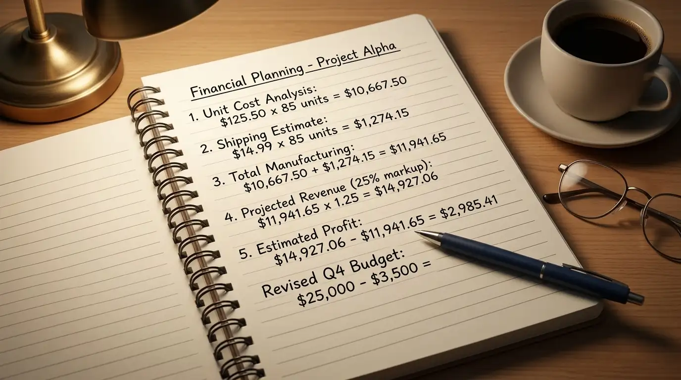 Notebook with handwritten bonus wagering calculations showing multiplication examples
