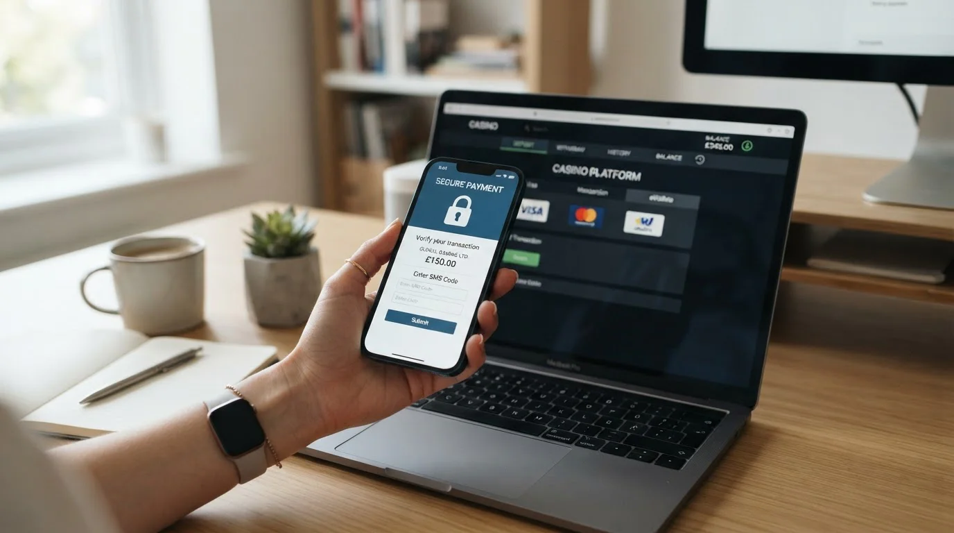 Step-by-step deposit process showing 3D Secure authentication on mobile banking app