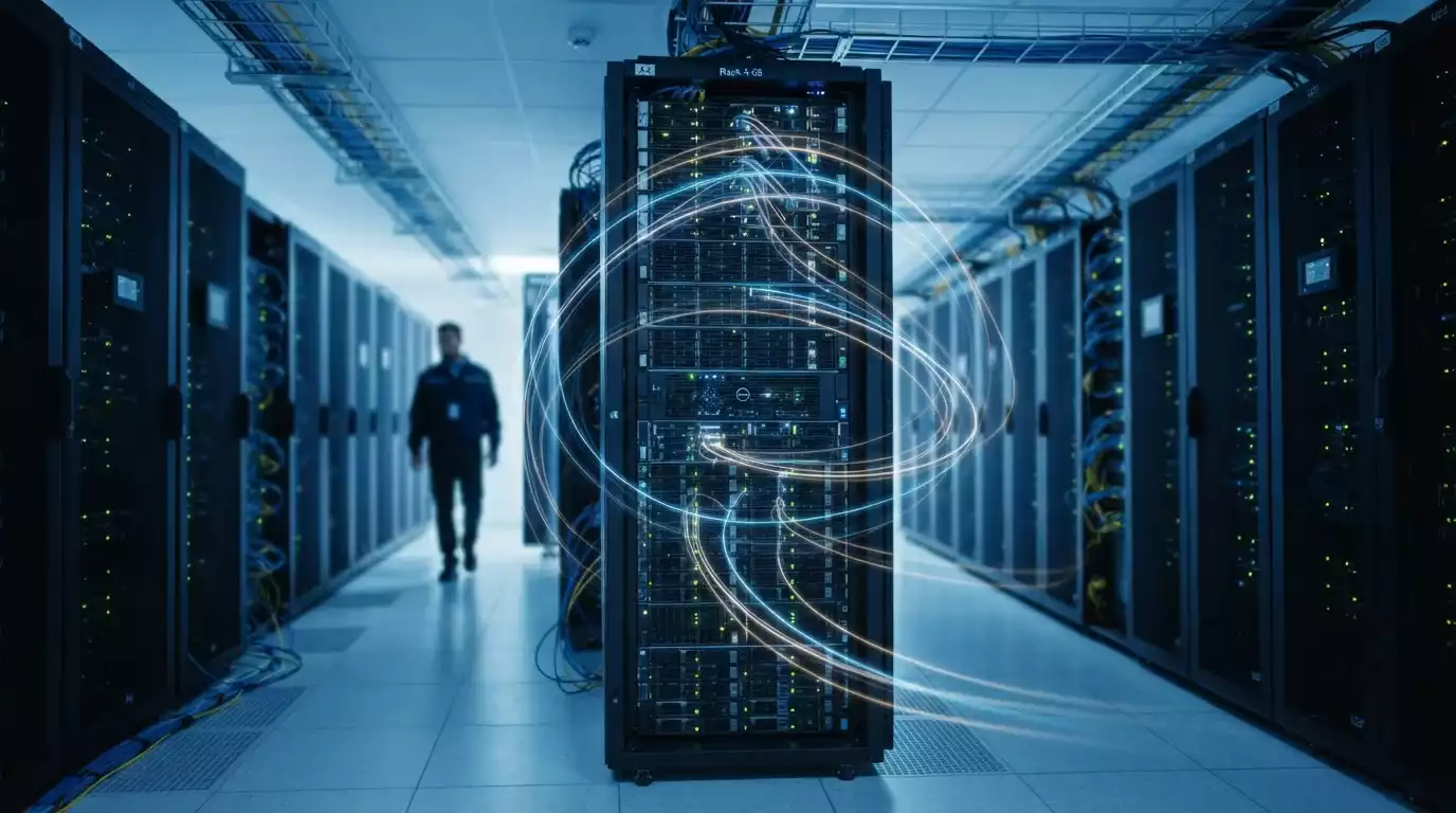 Database server infrastructure with secure data flow visualisation