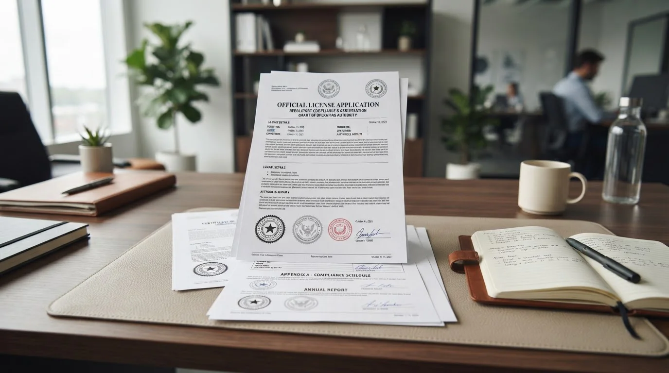 Offshore casino licensing documents showing Curaçao and MGA regulatory stamps