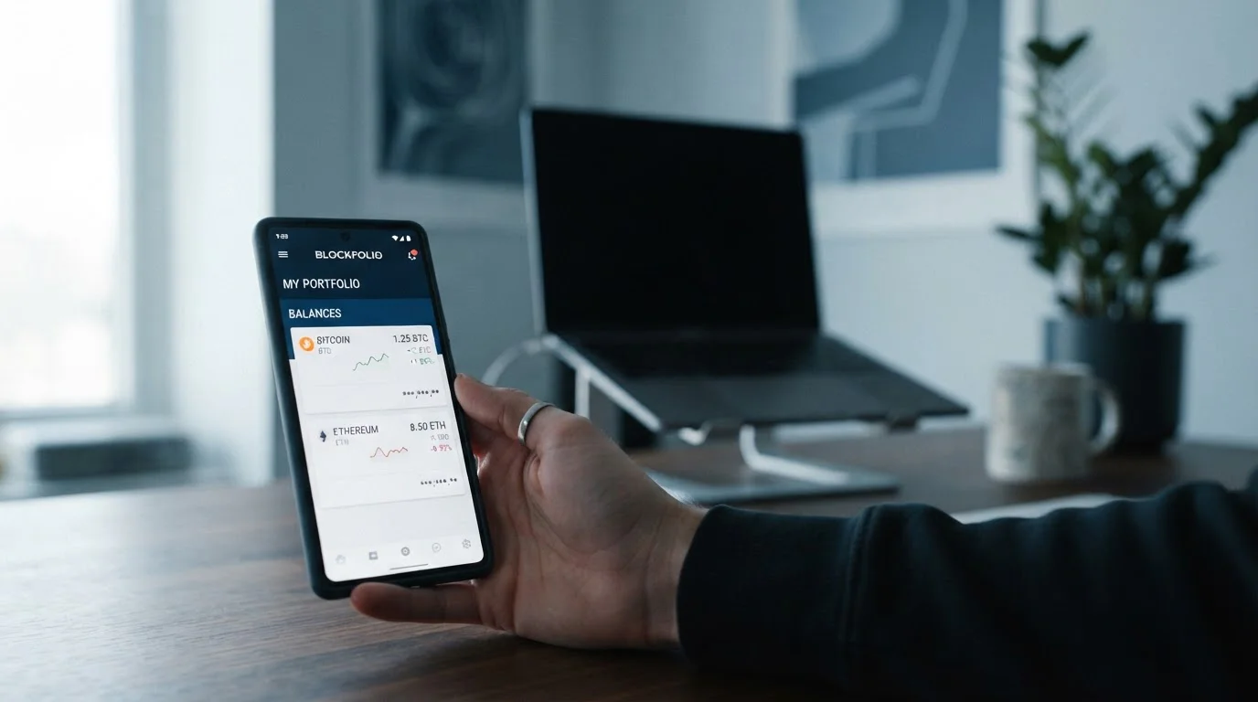 Cryptocurrency wallet interface showing Bitcoin and Ethereum balances
