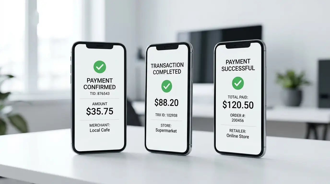 Side-by-side comparison of payment method interfaces on mobile devices