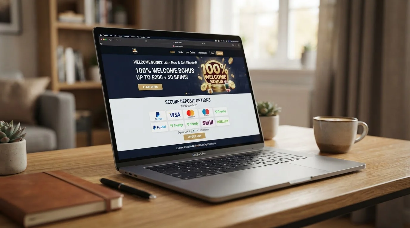 Casino welcome bonus screen showing eligible payment methods including PayPal