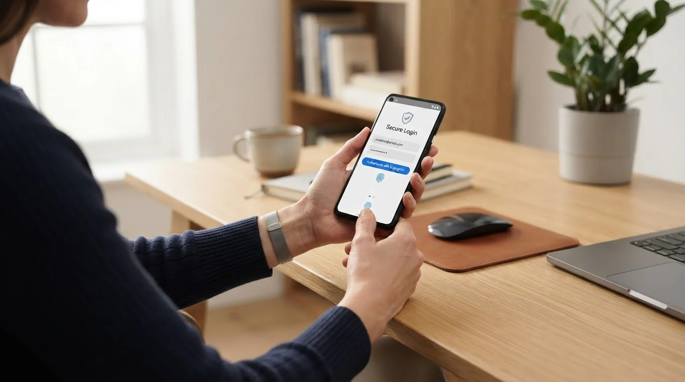 Person using smartphone to complete PayPal casino deposit on mobile app