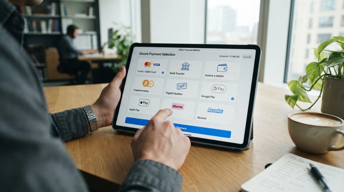 Modern UK casino payment methods dashboard showing instant transfer options