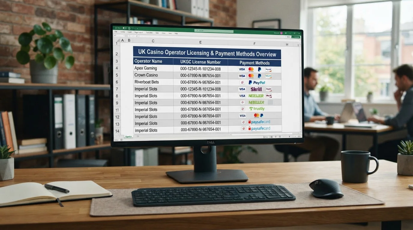 Comparison table showing UK casino operators with UKGC licences and Apple Pay support